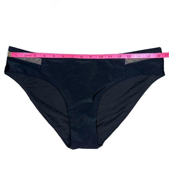 NWT Xhilaration Black Cheeky Mesh Cutout Bikini Bottom Size Large - Picture 10 of 11